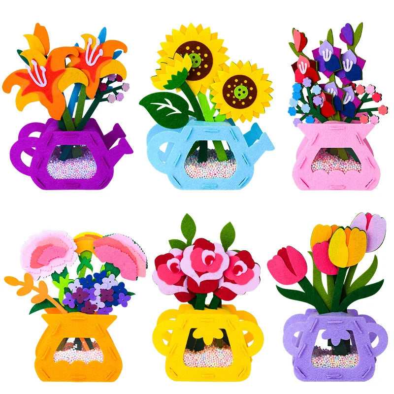 Montessori DIY Felt Flower Craft Kit Montessori DIY Felt Flower Craft Kit