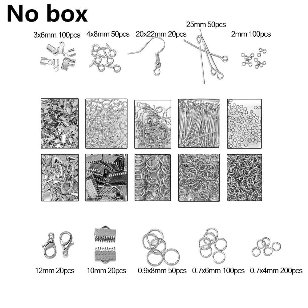 Alloy Jewelry Findings Kit – DIY Repair & Making Set Alloy Jewelry Findings Kit – DIY Repair & Making Set