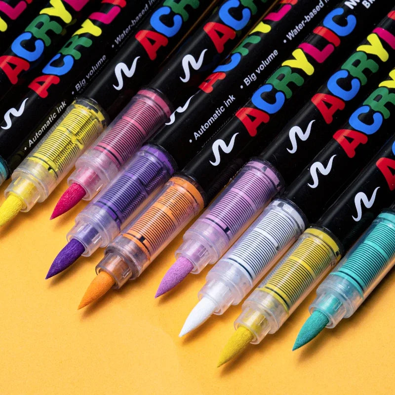 Guangna 8101 Acrylic Marker Pens – 3pcs Soft Tip, Opaque Colors Guangna 8101 Acrylic Marker Pens – 3pcs Soft Tip, Opaque Colors