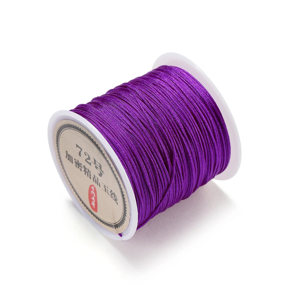 50M Nylon Chinese Knot Cord – 0.8mm Braided String for DIY Jewelry & Tassels 50M Nylon Chinese Knot Cord – 0.8mm Braided String for DIY Jewelry & Tassels