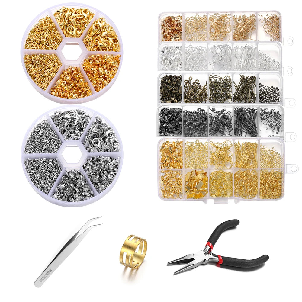 Alloy Jewelry Findings Kit – DIY Repair & Making Set Alloy Jewelry Findings Kit – DIY Repair & Making Set