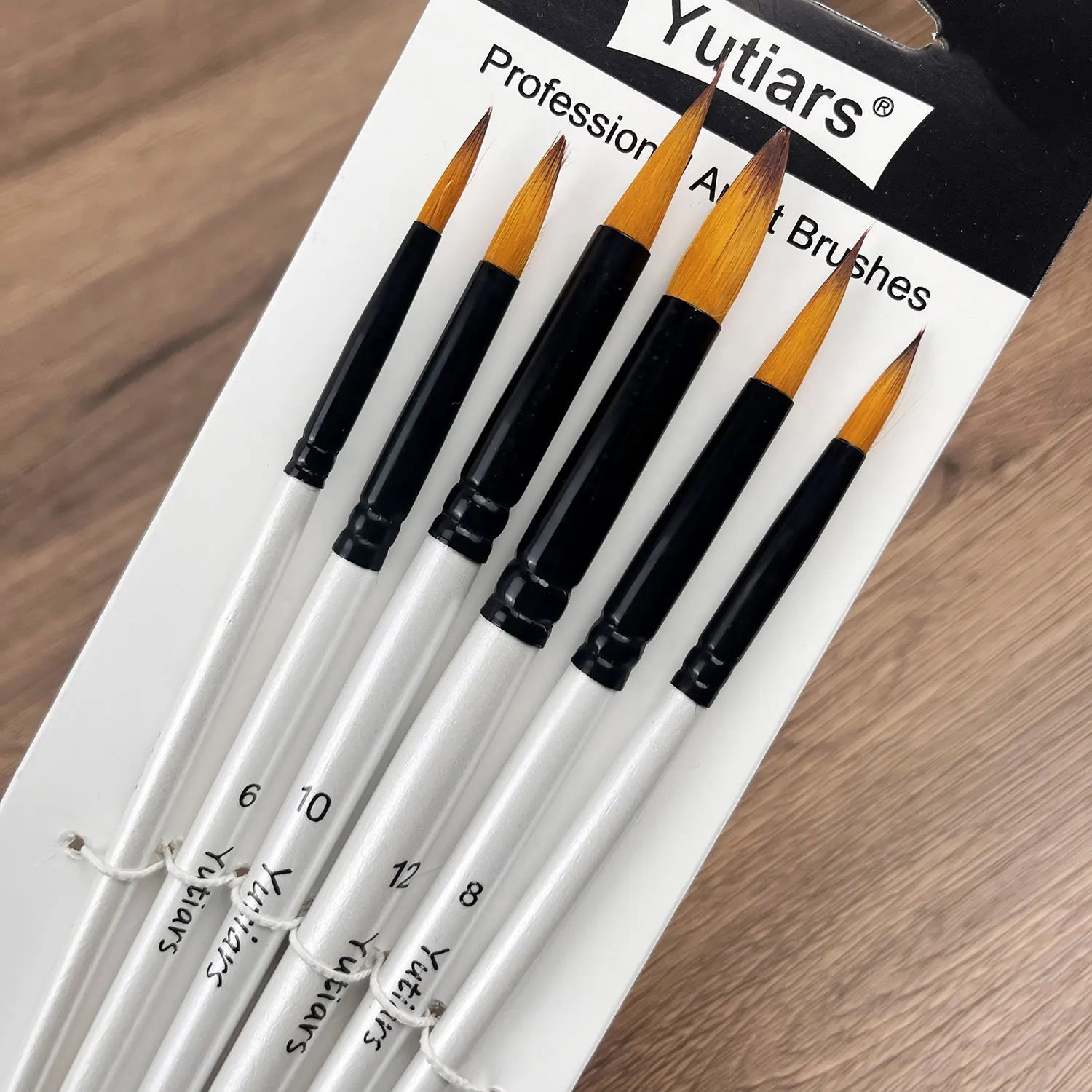 Yutiars 6pc Artist Paint Brush Set – Nylon Brushes for Watercolor, Acrylic & Oil Yutiars 6pc Artist Paint Brush Set – Nylon Brushes for Watercolor, Acrylic & Oil