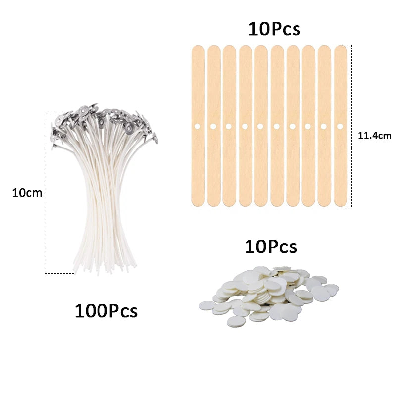 120pcs Waxed Cotton Candle Wicks with Stand – DIY Candle Making Supplies 120pcs Waxed Cotton Candle Wicks with Stand – DIY Candle Making Supplies