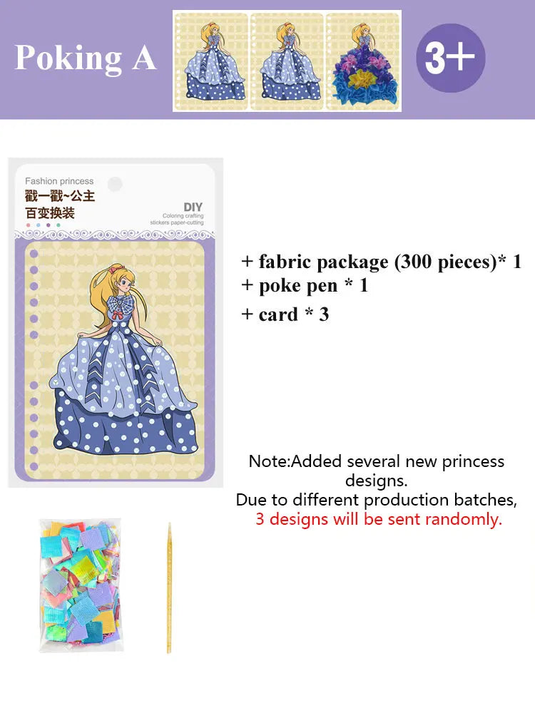 DIY Princess Poking Painting Craft Kit DIY Princess Poking Painting Craft Kit