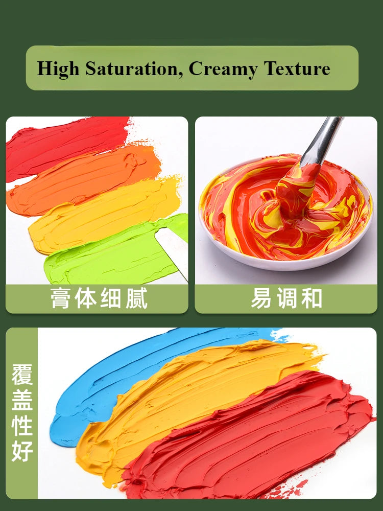 170ml LargeTubes Oil Paint Non-Toxic Excellent Tinting Strength 170ml LargeTubes Oil Paint Non-Toxic Excellent Tinting Strength