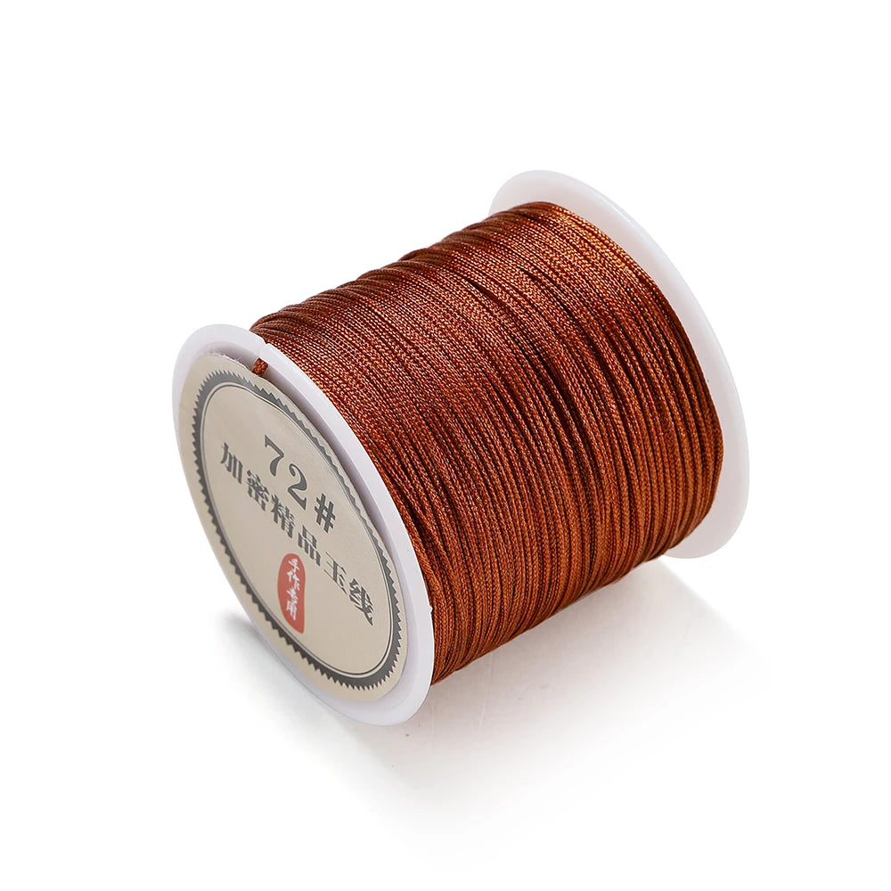 50M Nylon Chinese Knot Cord – 0.8mm Braided String for DIY Jewelry & Tassels 50M Nylon Chinese Knot Cord – 0.8mm Braided String for DIY Jewelry & Tassels