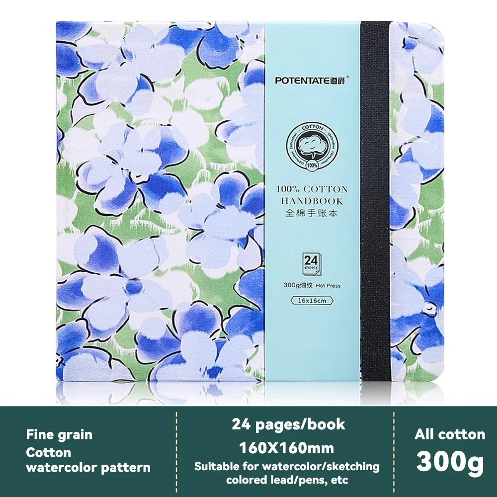 100% Cotton Square or rectangle Watercolor Sketchbook – 300gsm Cold Press Paper 100% Cotton Square or rectangle Watercolor Sketchbook – 300gsm Cold Press Paper