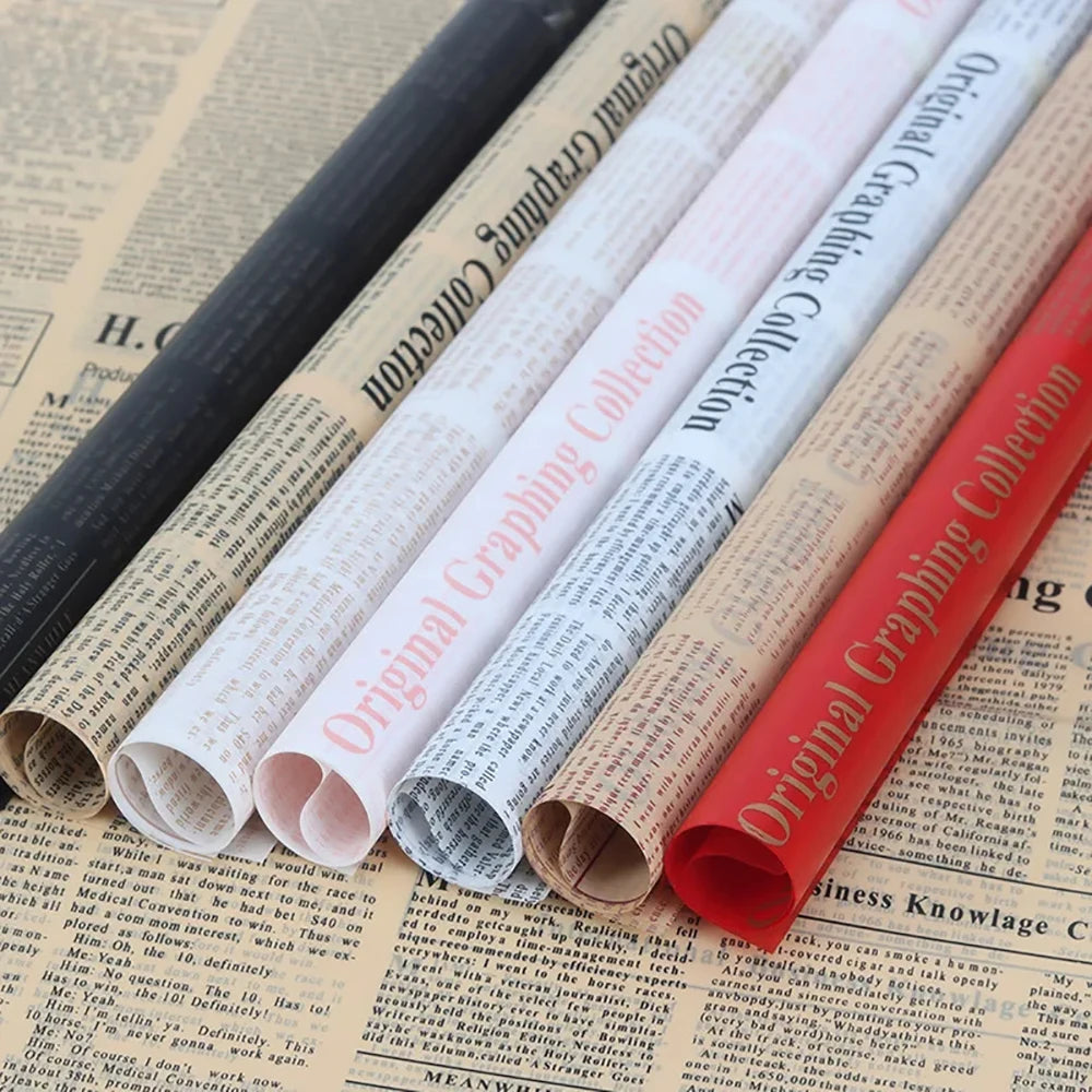 20 Sheets Vintage English Newspaper Floral Gift Wrap Paper 20 Sheets Vintage English Newspaper Floral Gift Wrap Paper