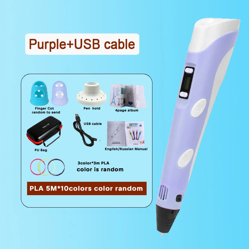 3D Printing Pen with PLA Filament & Case 3D Printing Pen with PLA Filament & Case