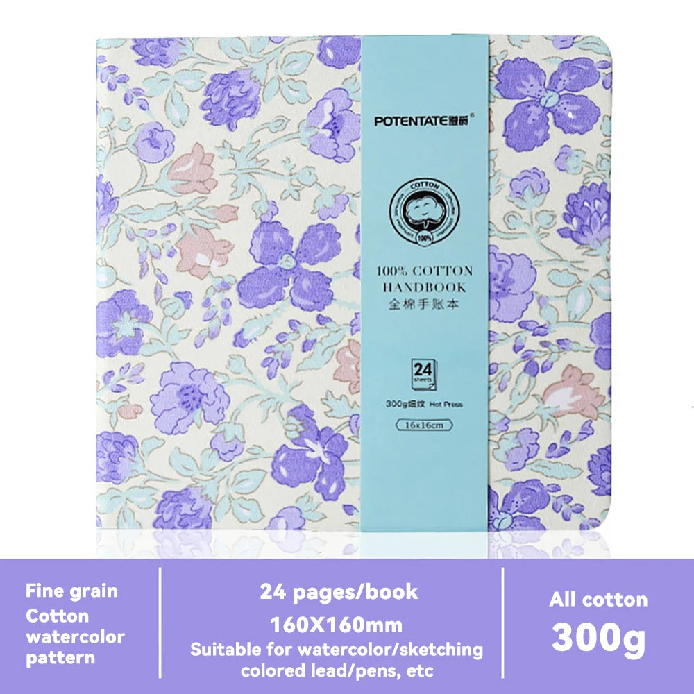 100% Cotton Square or rectangle Watercolor Sketchbook – 300gsm Cold Press Paper 100% Cotton Square or rectangle Watercolor Sketchbook – 300gsm Cold Press Paper