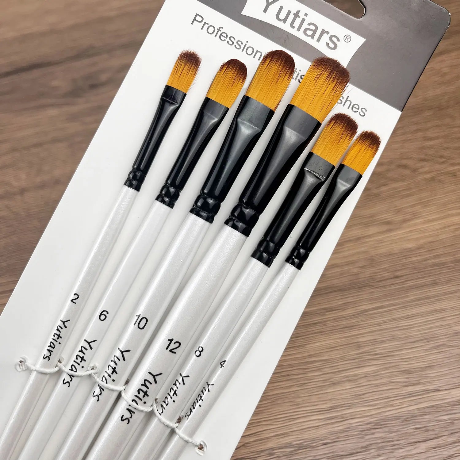 Yutiars 6pc Artist Paint Brush Set – Nylon Brushes for Watercolor, Acrylic & Oil Yutiars 6pc Artist Paint Brush Set – Nylon Brushes for Watercolor, Acrylic & Oil