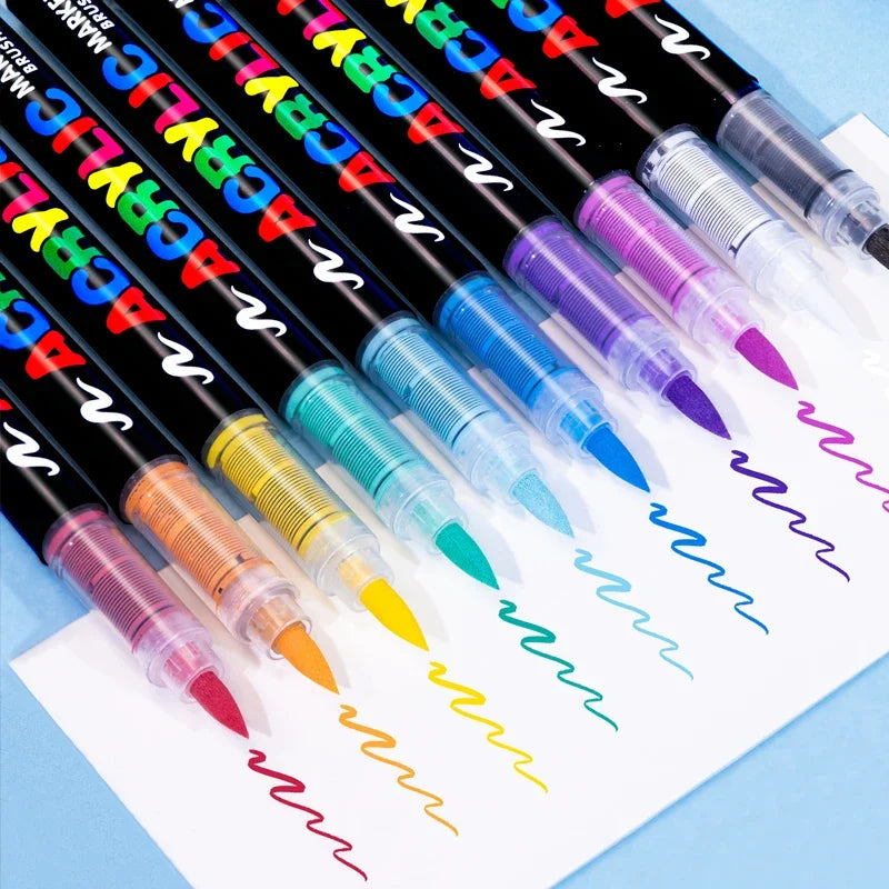 Guangna 8101 Acrylic Marker Pens – 3pcs Soft Tip, Opaque Colors Guangna 8101 Acrylic Marker Pens – 3pcs Soft Tip, Opaque Colors