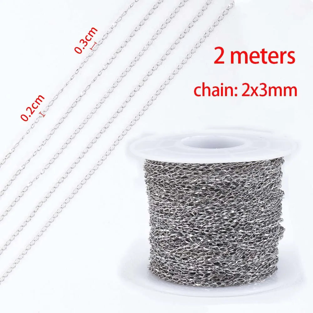 2m No-Fade Stainless Steel Chain – Gold Beaded Chain for DIY Jewelry 2m No-Fade Stainless Steel Chain – Gold Beaded Chain for DIY Jewelry
