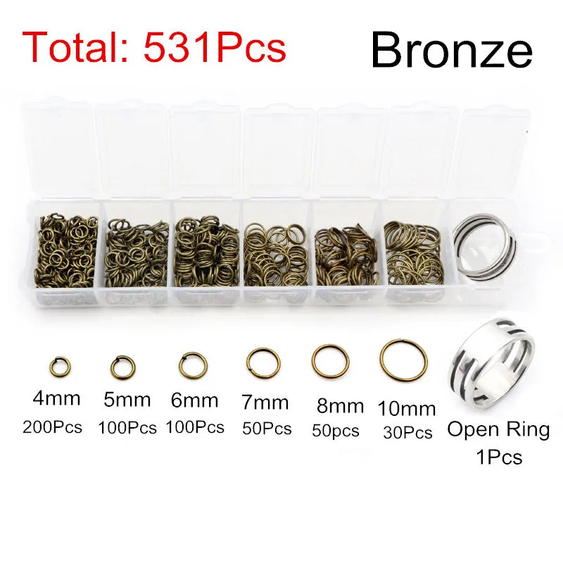 Multi-Size Open Jump Rings Set – 8 Colors, 3-10mm Multi-Size Open Jump Rings Set – 8 Colors, 3-10mm
