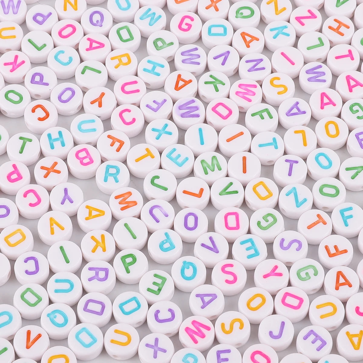 7mm Alphabet Acrylic Beads – 100pcs Kit 7mm Alphabet Acrylic Beads – 100pcs Kit