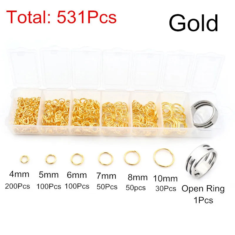 Multi-Size Open Jump Rings Set – 8 Colors, 3-10mm Multi-Size Open Jump Rings Set – 8 Colors, 3-10mm