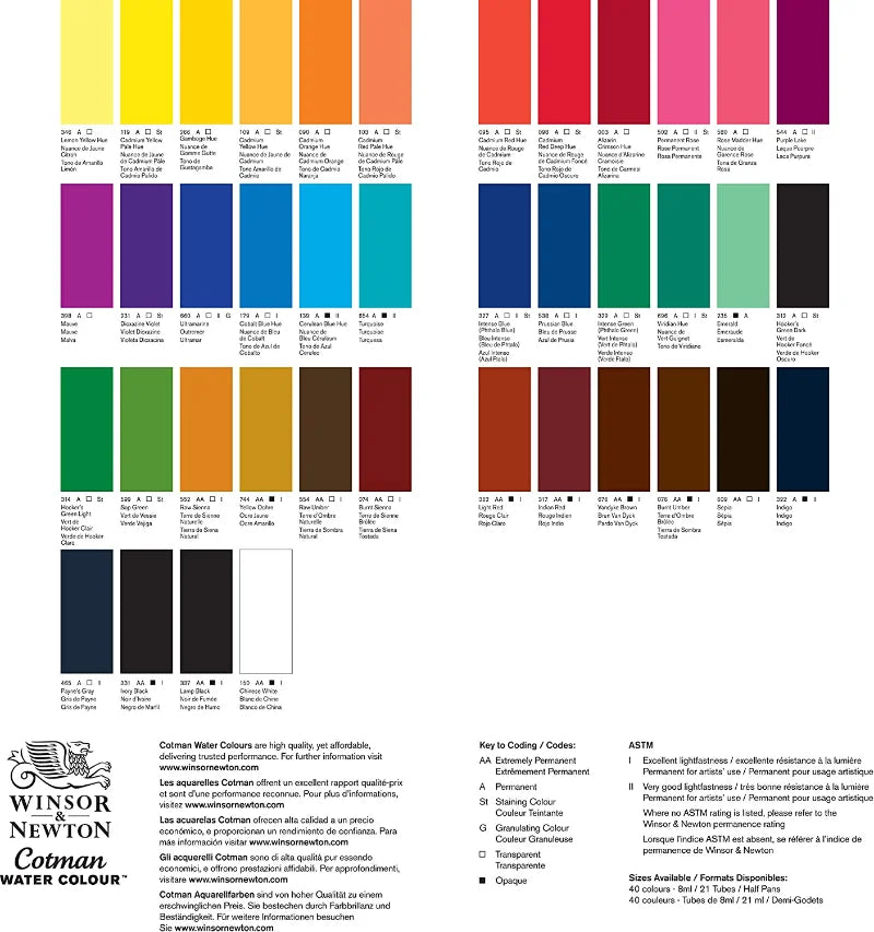 Winsor & Newton Cotman Watercolor – 8ml Artist Tube Winsor & Newton Cotman Watercolor – 8ml Artist Tube