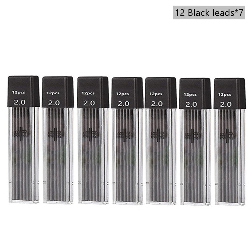 2.0mm Mechanical Pencil Set with 2B Black & Color Lead Refills 2.0mm Mechanical Pencil Set with 2B Black & Color Lead Refills