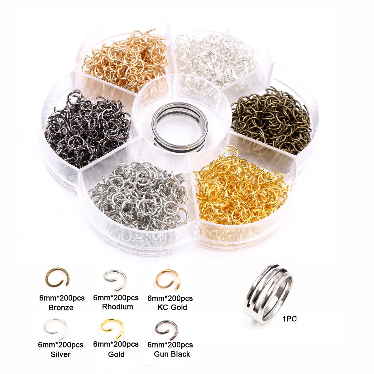 Multi-Size Open Jump Rings Set – 8 Colors, 3-10mm Multi-Size Open Jump Rings Set – 8 Colors, 3-10mm