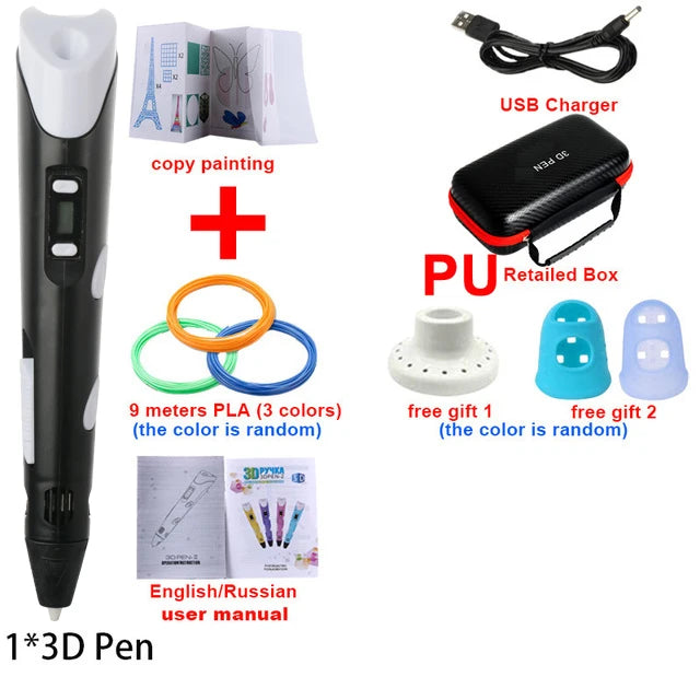 3D Printing Pen with PLA Filament & Case 3D Printing Pen with PLA Filament & Case