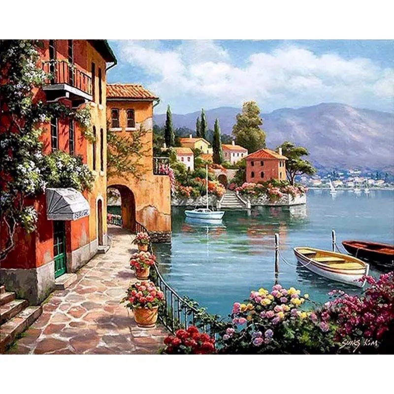 Cityscape Paint by Numbers Kit – DIY Canvas Art with Frame for Adults Cityscape Paint by Numbers Kit – DIY Canvas Art with Frame for Adults