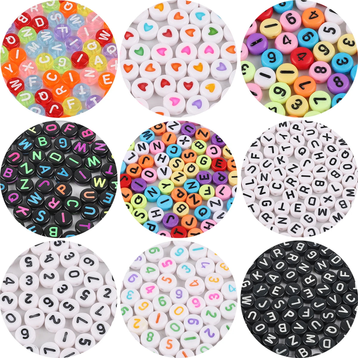 7mm Alphabet Acrylic Beads – 100pcs Kit 7mm Alphabet Acrylic Beads – 100pcs Kit