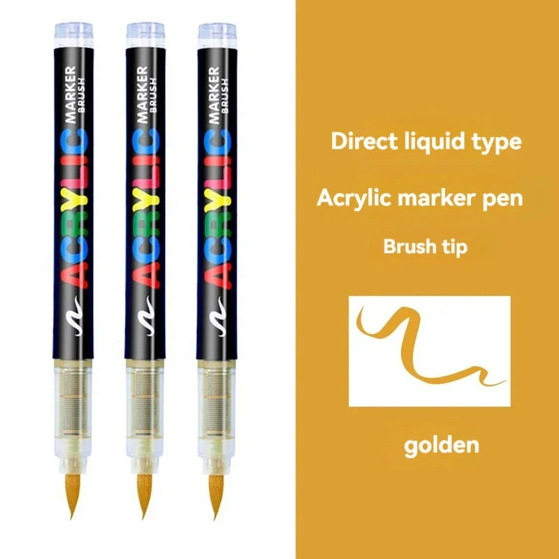 Guangna 8101 Acrylic Marker Pens – 3pcs Soft Tip, Opaque Colors Guangna 8101 Acrylic Marker Pens – 3pcs Soft Tip, Opaque Colors