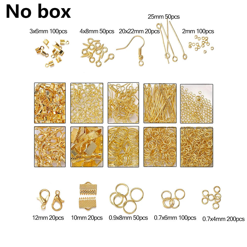 Alloy Jewelry Findings Kit – DIY Repair & Making Set Alloy Jewelry Findings Kit – DIY Repair & Making Set