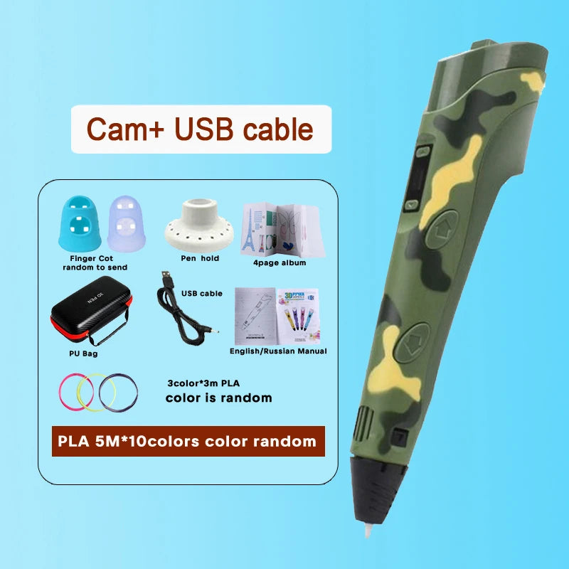 3D Printing Pen with PLA Filament & Case 3D Printing Pen with PLA Filament & Case