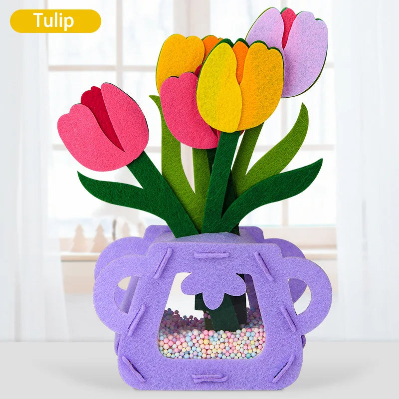 Montessori DIY Felt Flower Craft Kit Montessori DIY Felt Flower Craft Kit