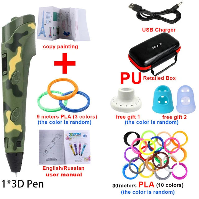 3D Printing Pen with PLA Filament & Case 3D Printing Pen with PLA Filament & Case