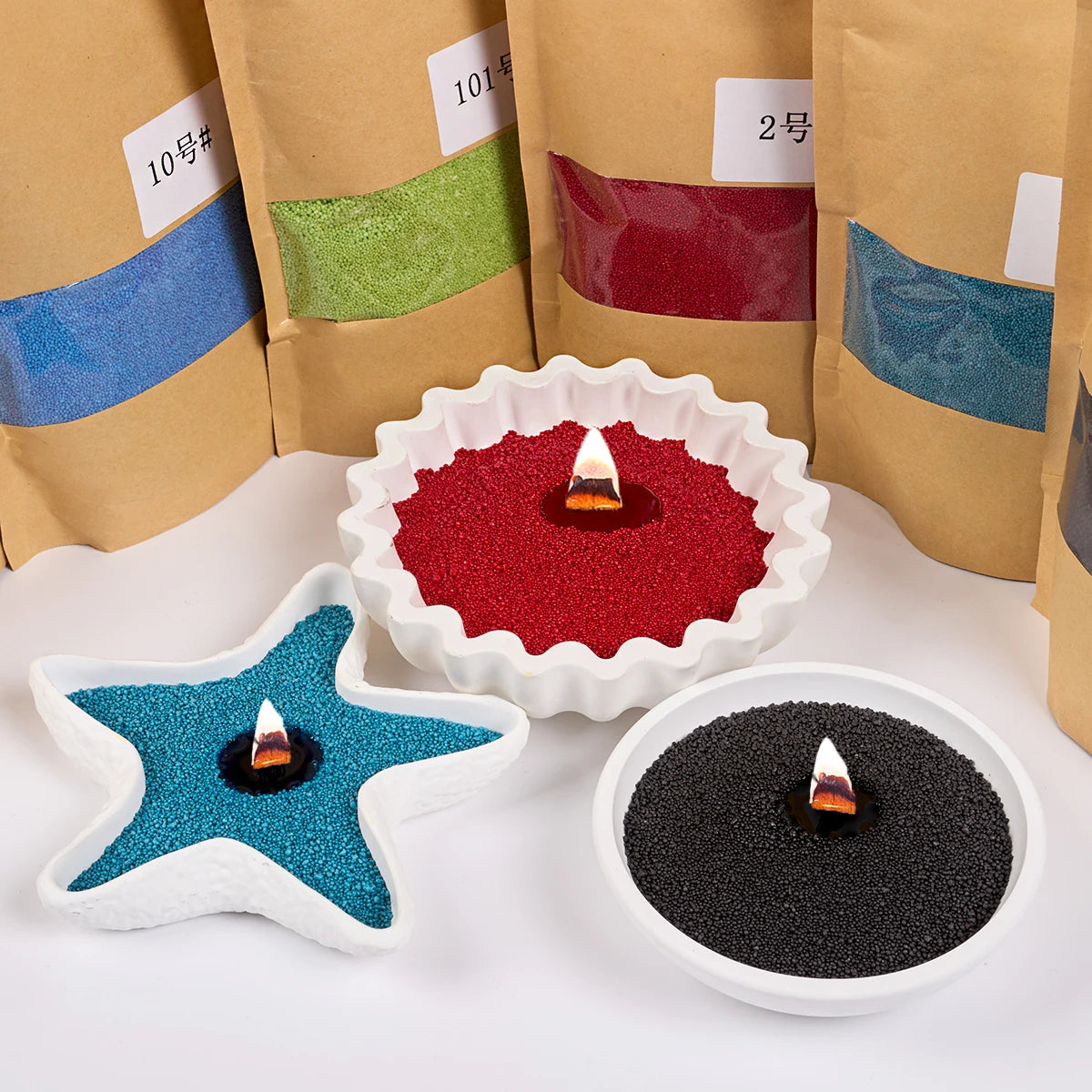 Sand Wax – 250g Ice Flower Wax, 11 Colors for Candle & Art DIY Sand Wax – 250g Ice Flower Wax, 11 Colors for Candle & Art DIY