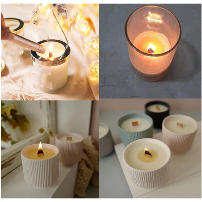 Wooden Candle Wick Set with Clips – 30/50pcs for DIY Jar Candles Wooden Candle Wick Set with Clips – 30/50pcs for DIY Jar Candles