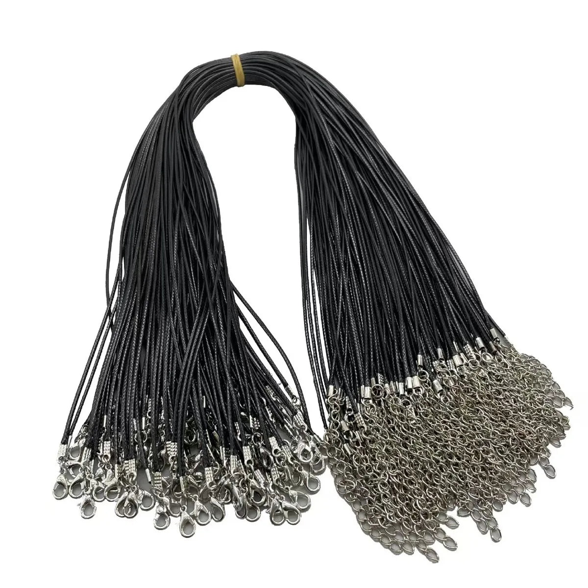 20pcs Waxed Cord Necklaces – 1.5/2mm with Lobster Clasps (45–60cm)