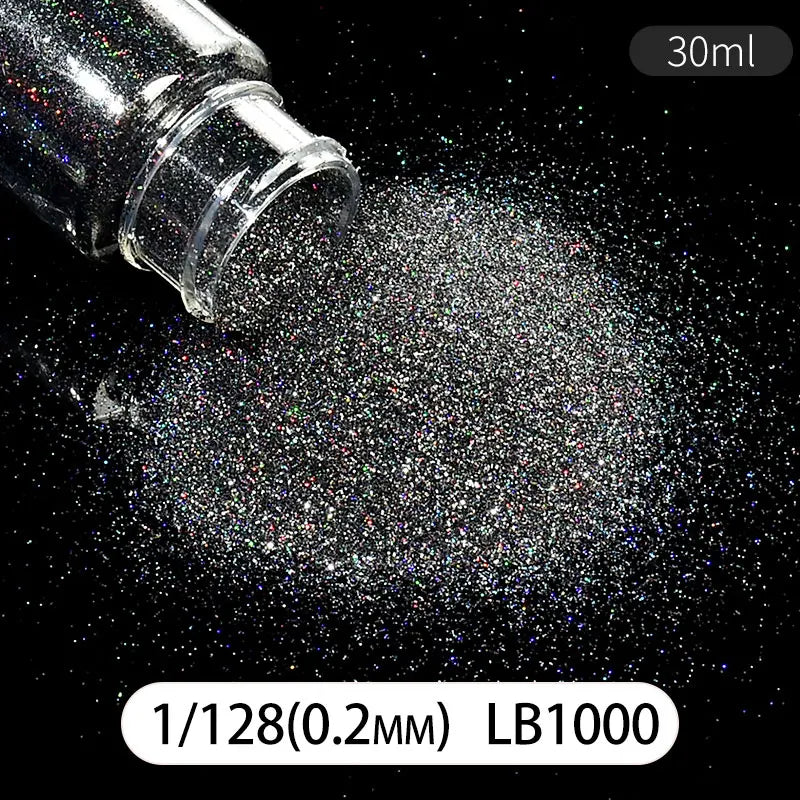 30ml Holographic Glitter For Epoxy Resin Filling Laser Gold Silver Fine Powder Loose Sequins Silicone Mold Tumbler Art DIY Craft