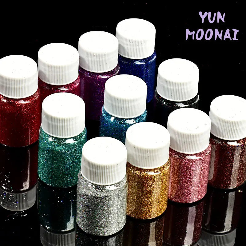 30ml Holographic Glitter For Epoxy Resin Filling Laser Gold Silver Fine Powder Loose Sequins Silicone Mold Tumbler Art DIY Craft