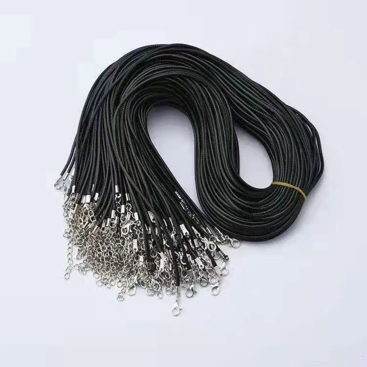 20pcs Waxed Cord Necklaces – 1.5/2mm with Lobster Clasps (45–60cm)
