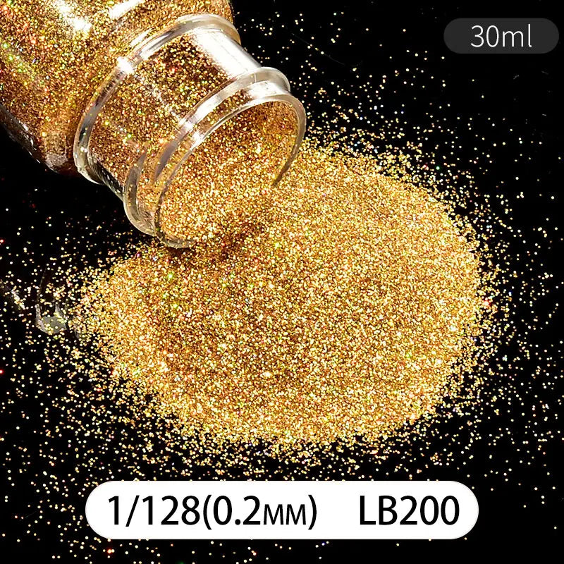 30ml Holographic Glitter For Epoxy Resin Filling Laser Gold Silver Fine Powder Loose Sequins Silicone Mold Tumbler Art DIY Craft