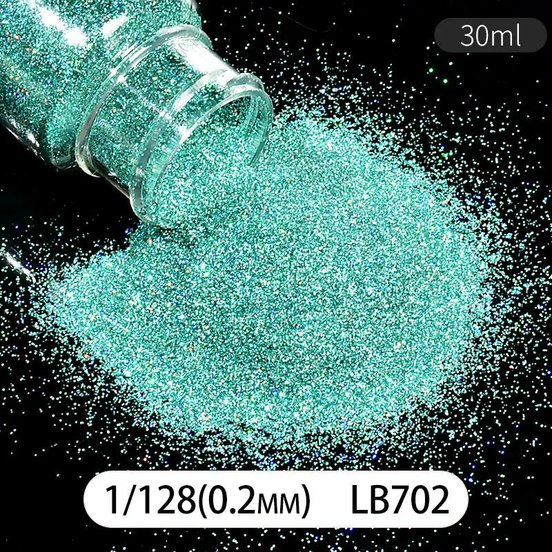30ml Holographic Glitter For Epoxy Resin Filling Laser Gold Silver Fine Powder Loose Sequins Silicone Mold Tumbler Art DIY Craft