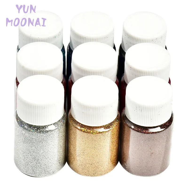 30ml Holographic Glitter For Epoxy Resin Filling Laser Gold Silver Fine Powder Loose Sequins Silicone Mold Tumbler Art DIY Craft