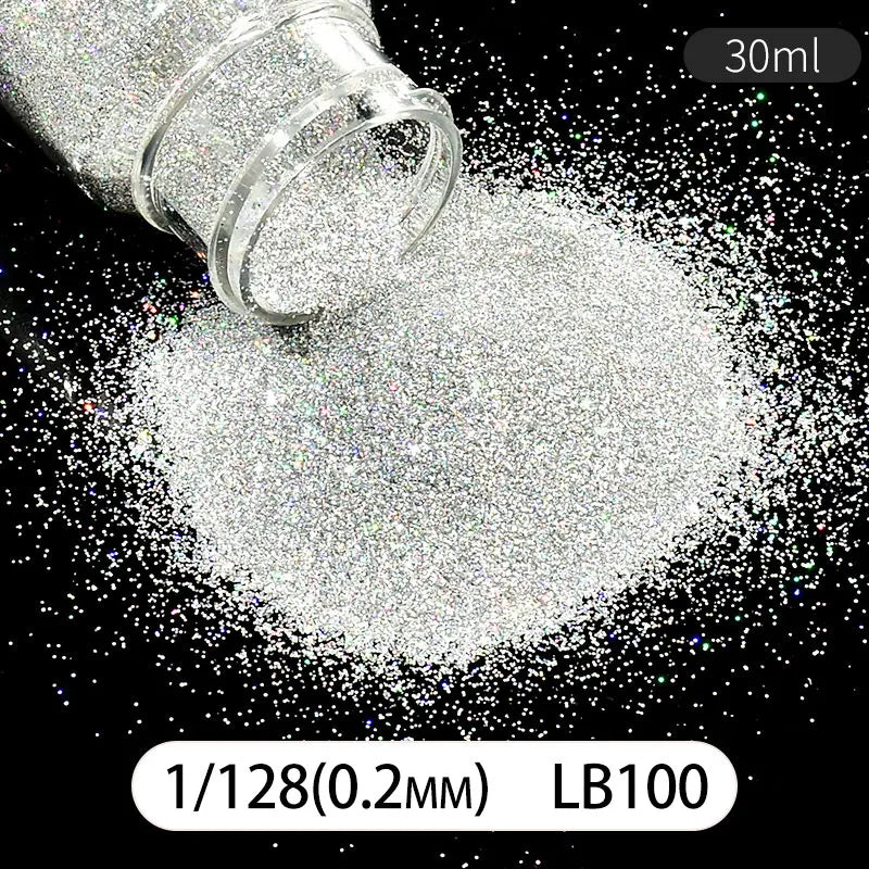 30ml Holographic Glitter For Epoxy Resin Filling Laser Gold Silver Fine Powder Loose Sequins Silicone Mold Tumbler Art DIY Craft