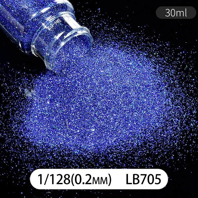 30ml Holographic Glitter For Epoxy Resin Filling Laser Gold Silver Fine Powder Loose Sequins Silicone Mold Tumbler Art DIY Craft