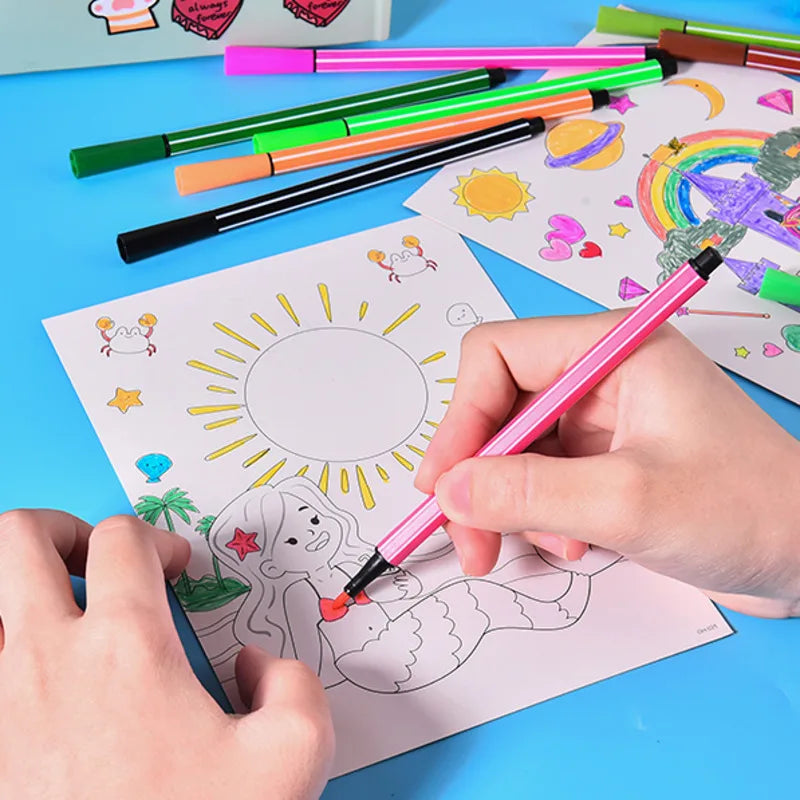 Scratch Art Kit – 9pcs Rainbow Color Dinosaur &amp; Unicorn Drawing Boards