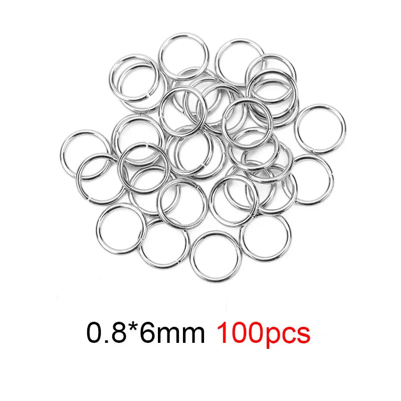 50–100pcs PVD Stainless Steel Jump Rings