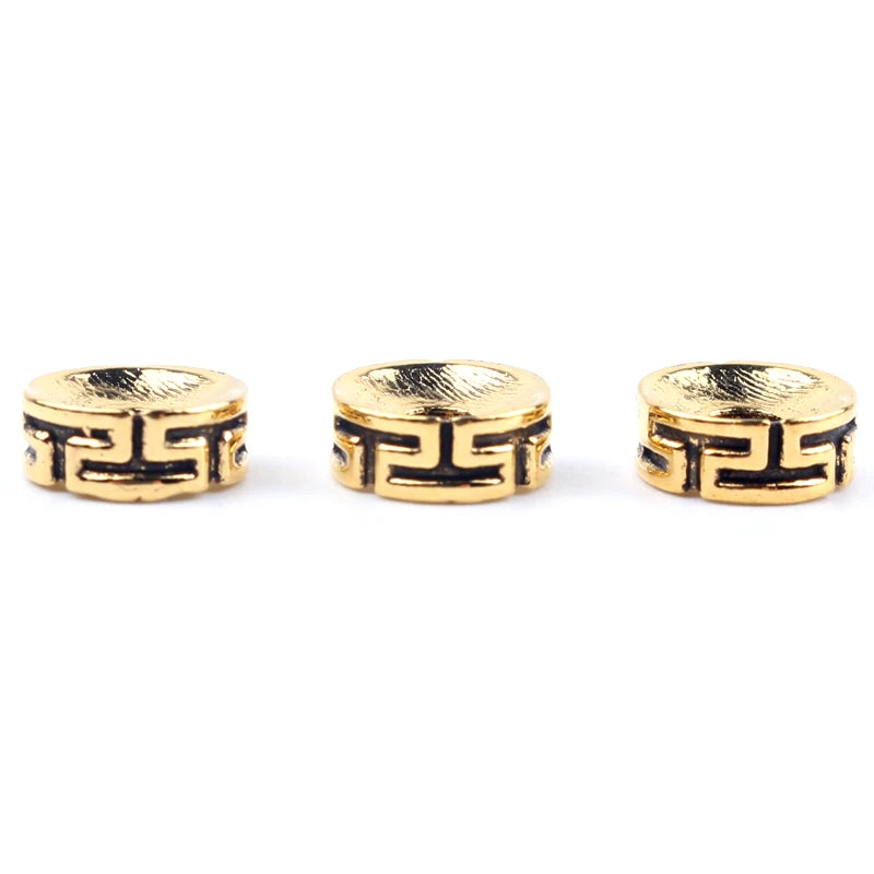 50pcs Gold Rhinestone Spacer Beads