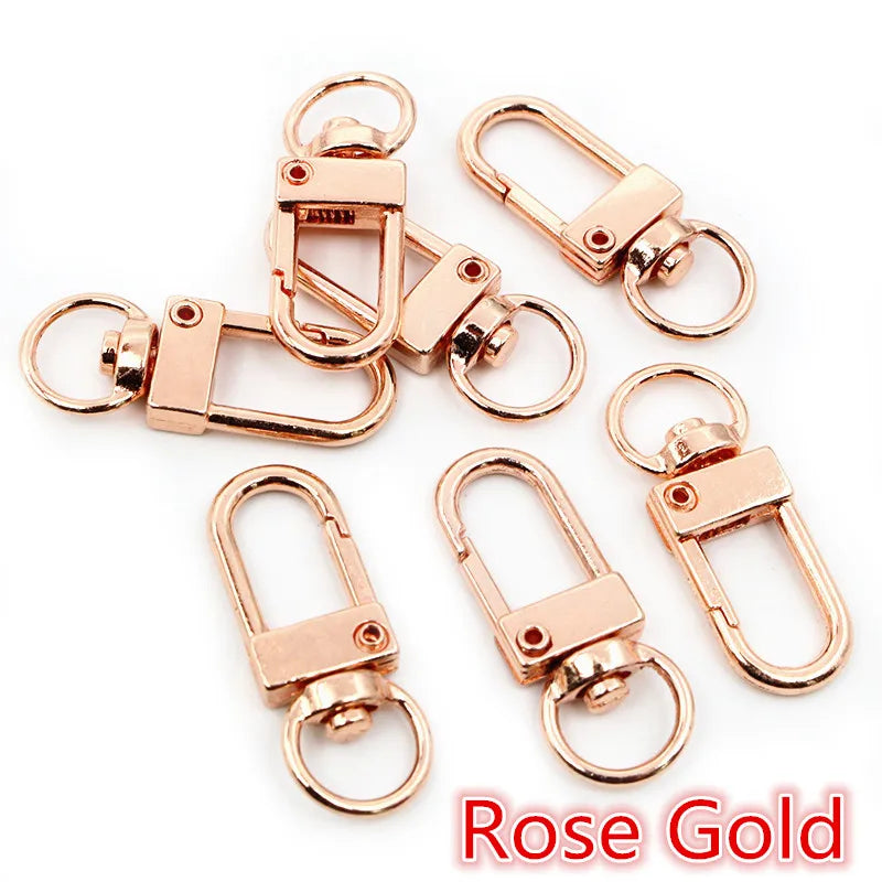 10pcs Snap Lobster Clasp Hooks – Gold/Silver Plated for DIY Jewelry &amp; Keychains