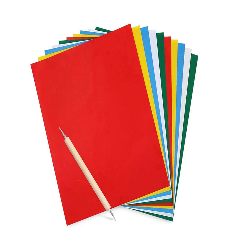 10PCS Embroidery Transfer Paper & Iron Pen Kit