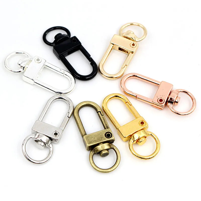 10pcs Snap Lobster Clasp Hooks – Gold/Silver Plated for DIY Jewelry &amp; Keychains