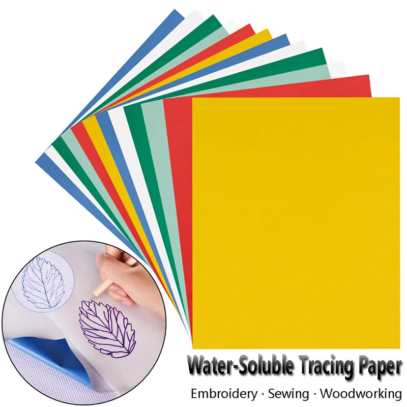 10PCS Embroidery Transfer Paper & Iron Pen Kit