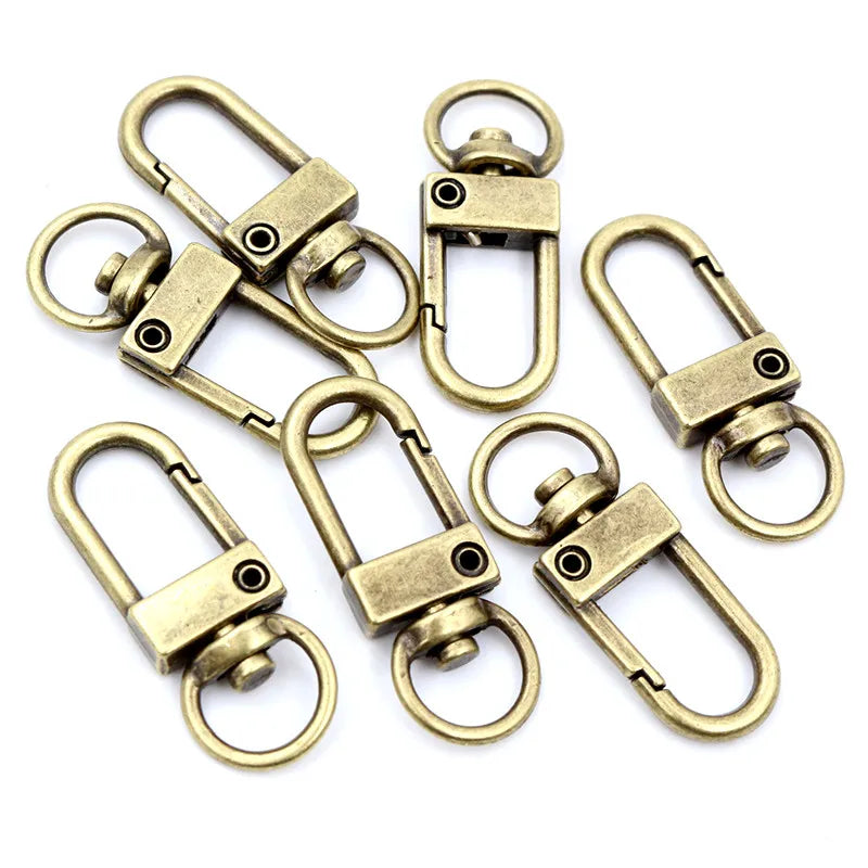 10pcs Snap Lobster Clasp Hooks – Gold/Silver Plated for DIY Jewelry &amp; Keychains